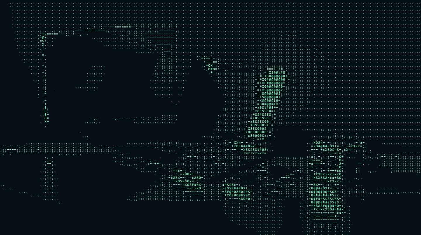 Phosphor ASCII desk: monitor, person, phone. The machines you actually sit at.